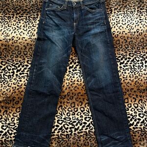 rag & bone Women's Dark Blue Straight Leg Jeans
